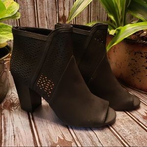 peep toe booties size 12